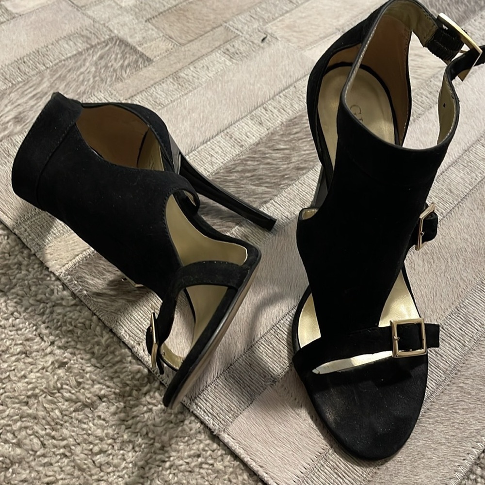 Guess Black Suede Heels - Picture 2 of 6